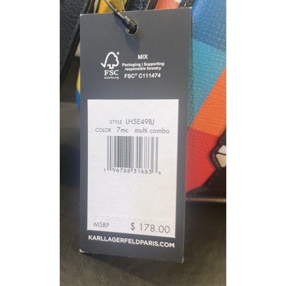 Karl Lagerfeld Paris Maybelle Multicolor Crossbody Camera Bag Handbag NWT $178 - Picture 3 of 12